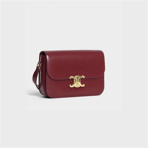 celine maroon bag|Celine sentimental triomphe wallet.